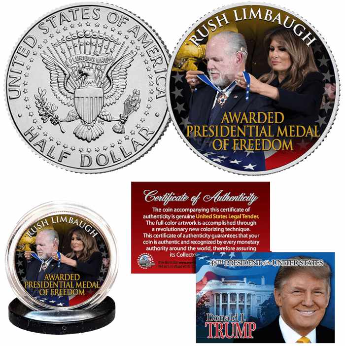 Rush Limbaugh Medal of Freedom Coin