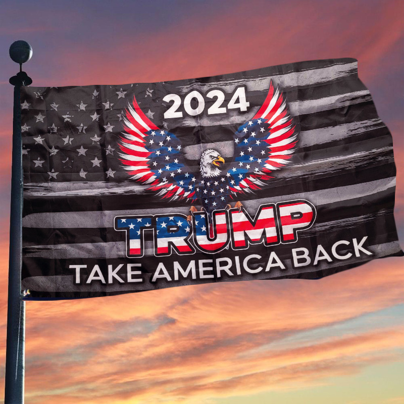 Free Trump Flag Take America Back 2024